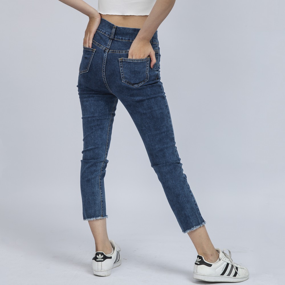 Quần Jean Nữ Cạp Cao 2 Nút Co Giãn Thời Trang Cao Cấp QR09. xynhshop999 | BigBuy360 - bigbuy360.vn