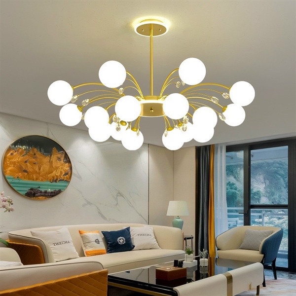 Đèn chùm ALULA cao cấp 16 bóng trang trí nhà cửa hiện đại - kèm bóng LED chuyên dụng.