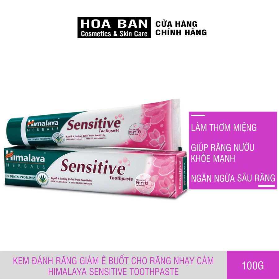 Kem đánh răng giảm ê buốt cho răng nhạy cảm Himalaya Sensitive Toothpaste 100g