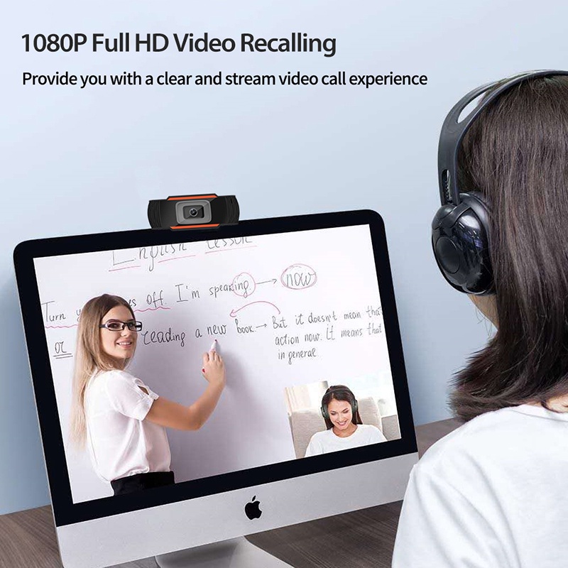 Webcam máy tính FULL HD 1080P có mic, Web camera laptop full box siêu nét hỗ trợ livestream, học trực tuyến