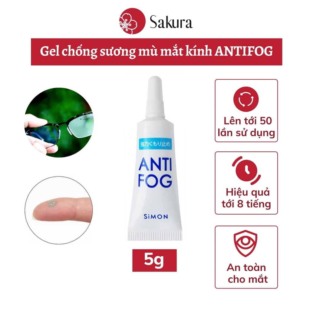 Gel lau kính chống bám hơi nước ANTI FOG chống sương mù chống mờ mắt kính cận