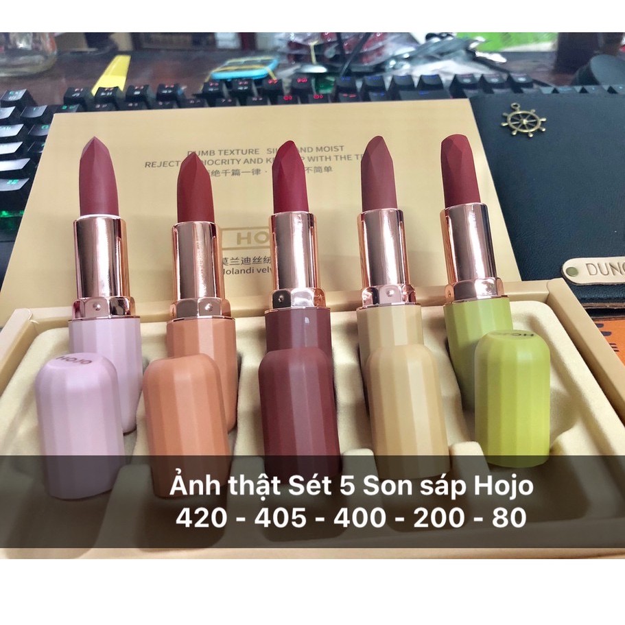 [Tách set] Lẻ 01 thỏi son sáp HOJO Molandi Velvet Lipstick nội địa Trung