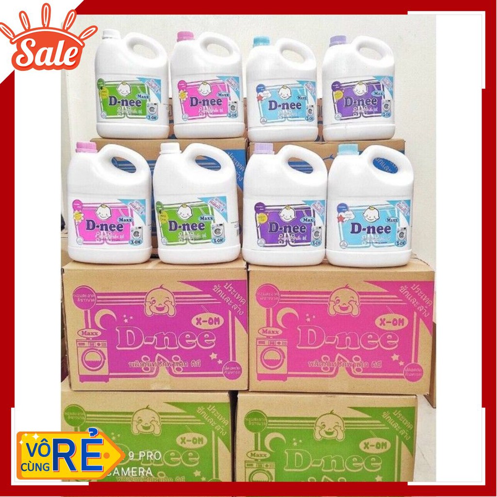 Nước giặt quần áo em bé Dnee 3800ml Hồng/ Xanh Dương