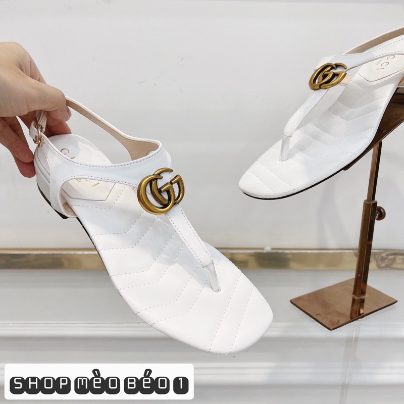 Sandal gc kẹp xỏ ngón tag khoá đồng fullbox