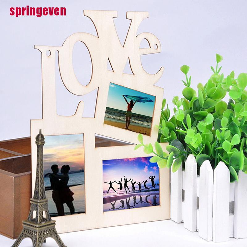 Khung ảnh gỗ họa tiết chữ Love đẹp mắt trang trí cho nhà