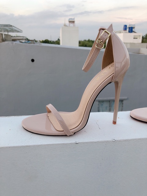 Giay Sandal 2 dây mảnh nude + đen ( ảnh thật ) | BigBuy360 - bigbuy360.vn
