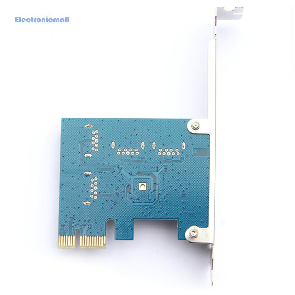 ElectronicMall01 PCIe to PCI Express Adapter 1x to 16x 1 to 4 USB 3.0 Riser Card with IC Heatsink