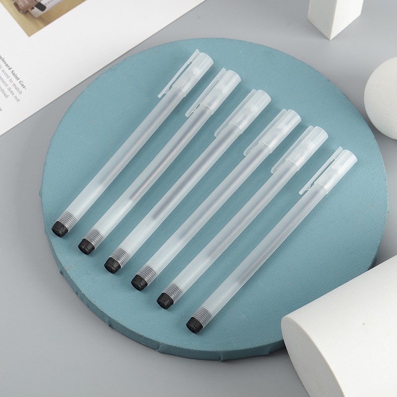 Bút Bi Gel 0.5Mm Vỏ Carbon Nhám Phong Cách Muji Cho Học Sinh Văn Phòng