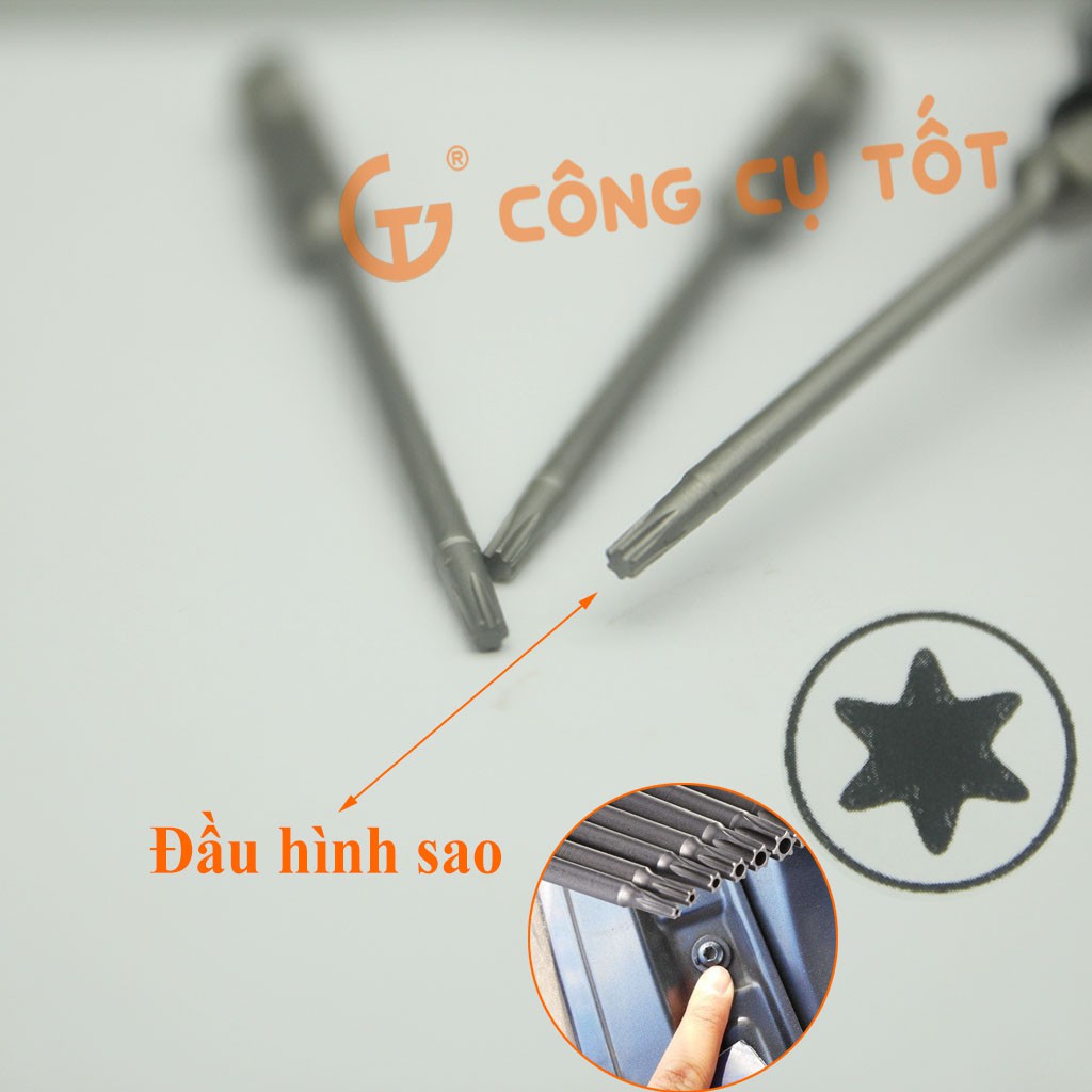 Đầu bắt vít hình sao dài 70mm chuôi lục