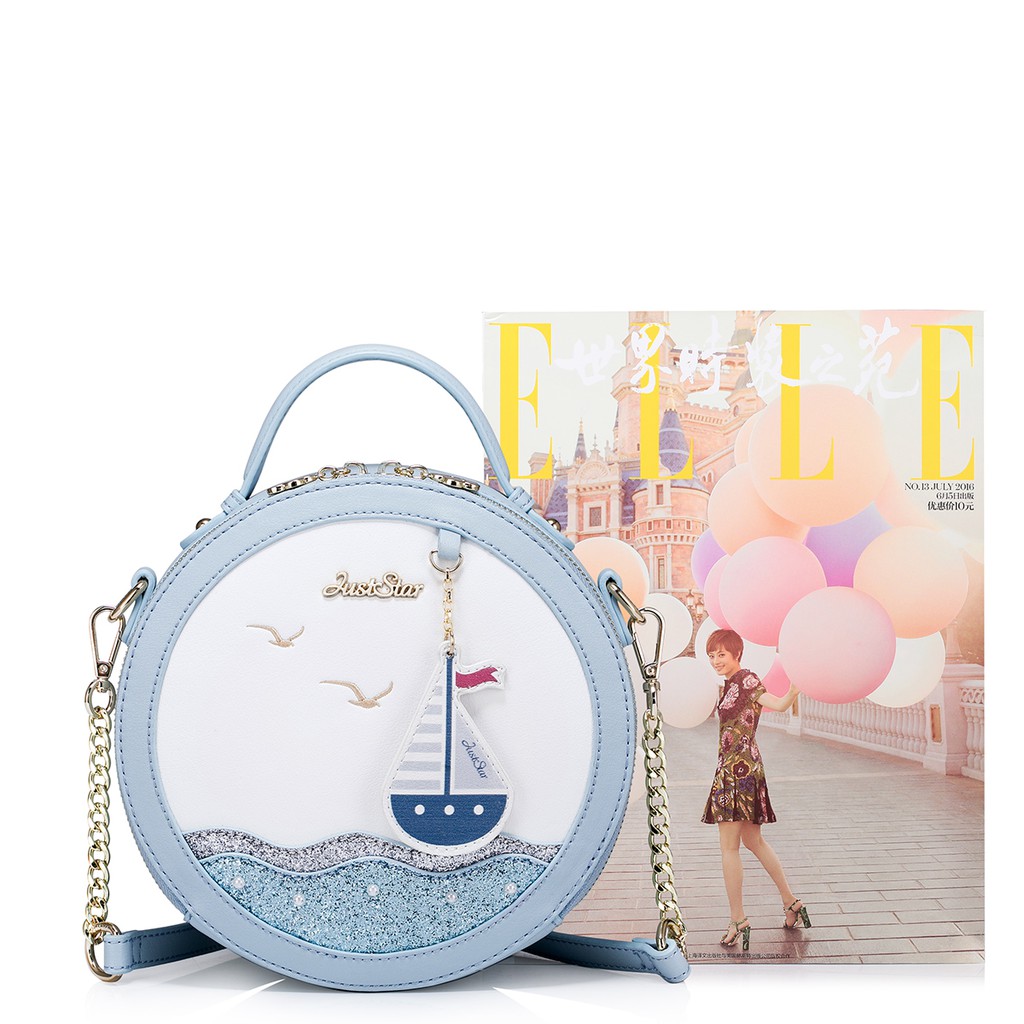 Túi Tròn Xanh Biển JUST STAR DU171277-06