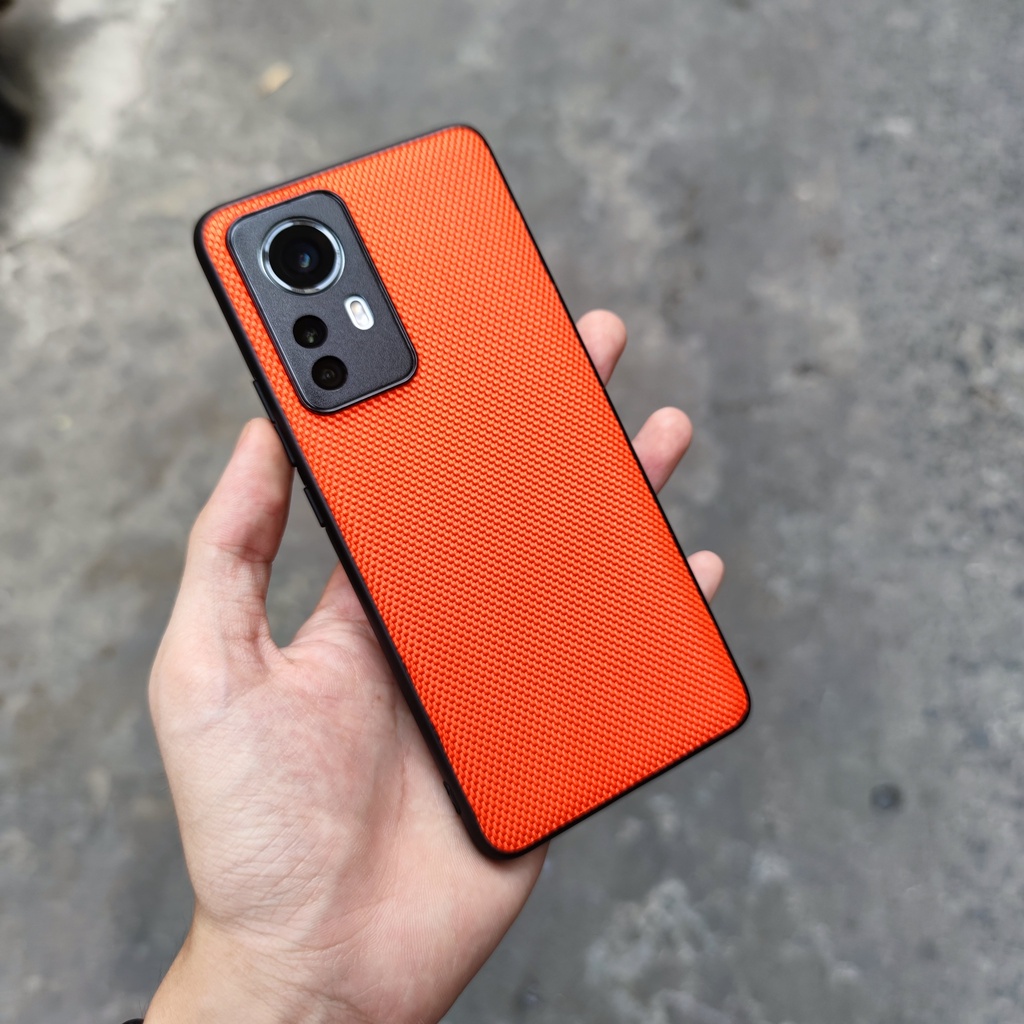 Ốp lưng xiaomi 12 mi 12 pro 12x 12 ultra giả VẢI NYLON nhiều màu chống bám vân tay bảo vệ camera huỳnh tân store