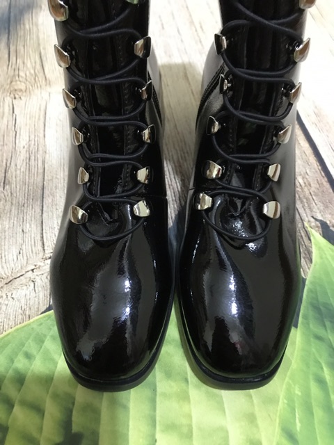 (Ảnh thật) CÓ SẴN Bốt da bóng cổ cao khoá sườn buộc dây | BigBuy360 - bigbuy360.vn