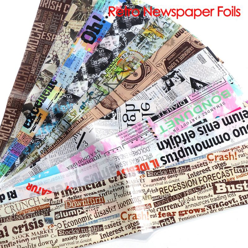 Set 50 tờ giấy foil dùng để trang trí móng nghệ thuật