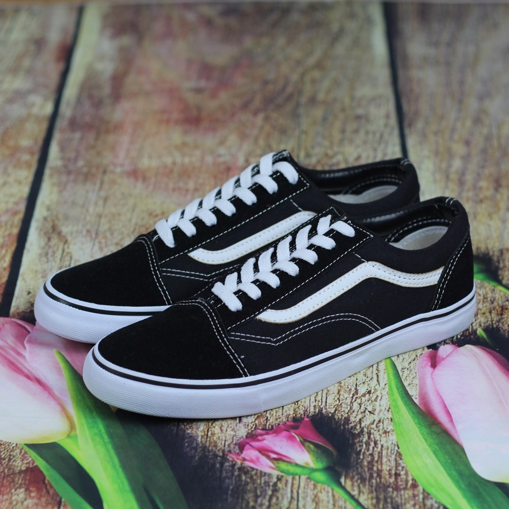 Giày Sneaker Cổ Thấp Old Skool Nữ Màu Đen