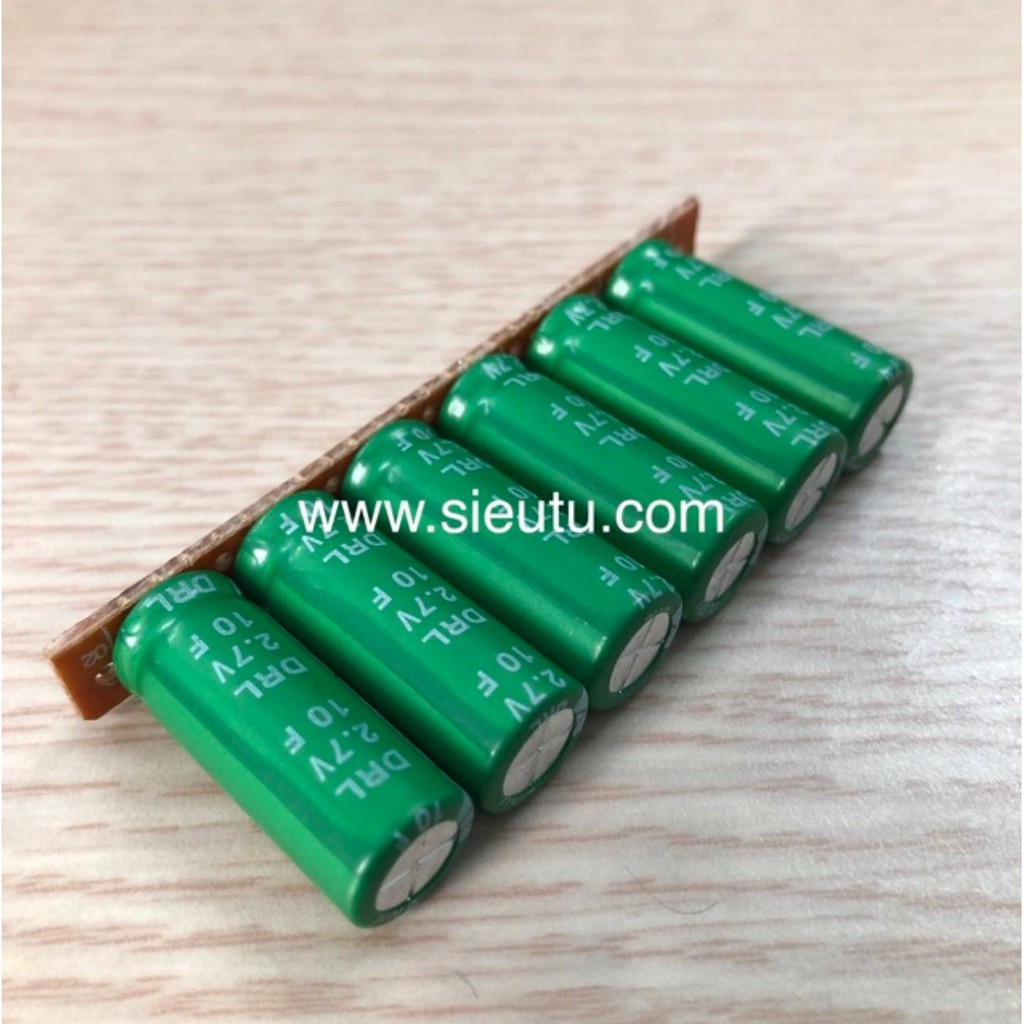 Siêu tụ điện 16.2V 1.65F dòng xả 6A có thể thay thế pin back up