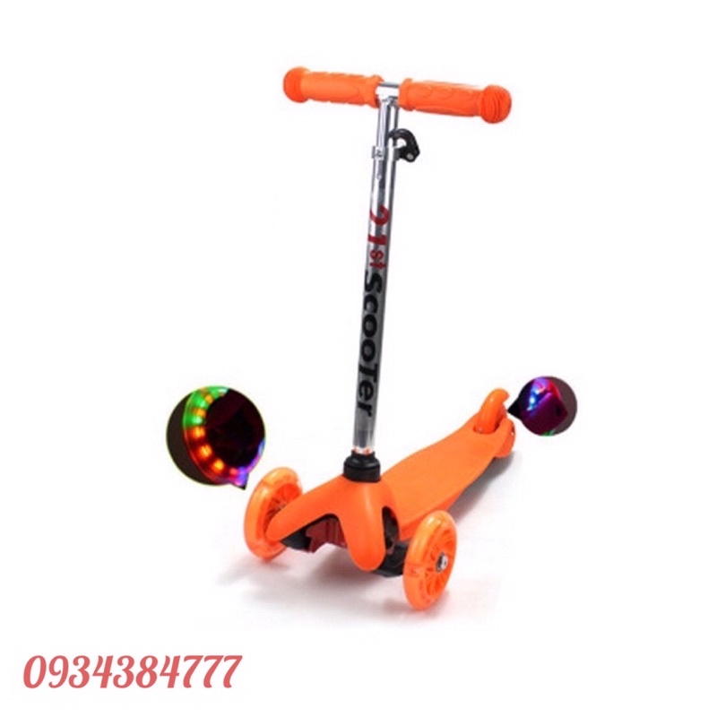 Xe trượt scooter 3 bánh có bánh xe phát sáng cho bé từ 3-8 tuổi