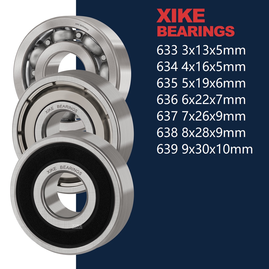 Vòng bi rãnh sâu XiKe 633 634 636 637 638 639 2RS/ZZ