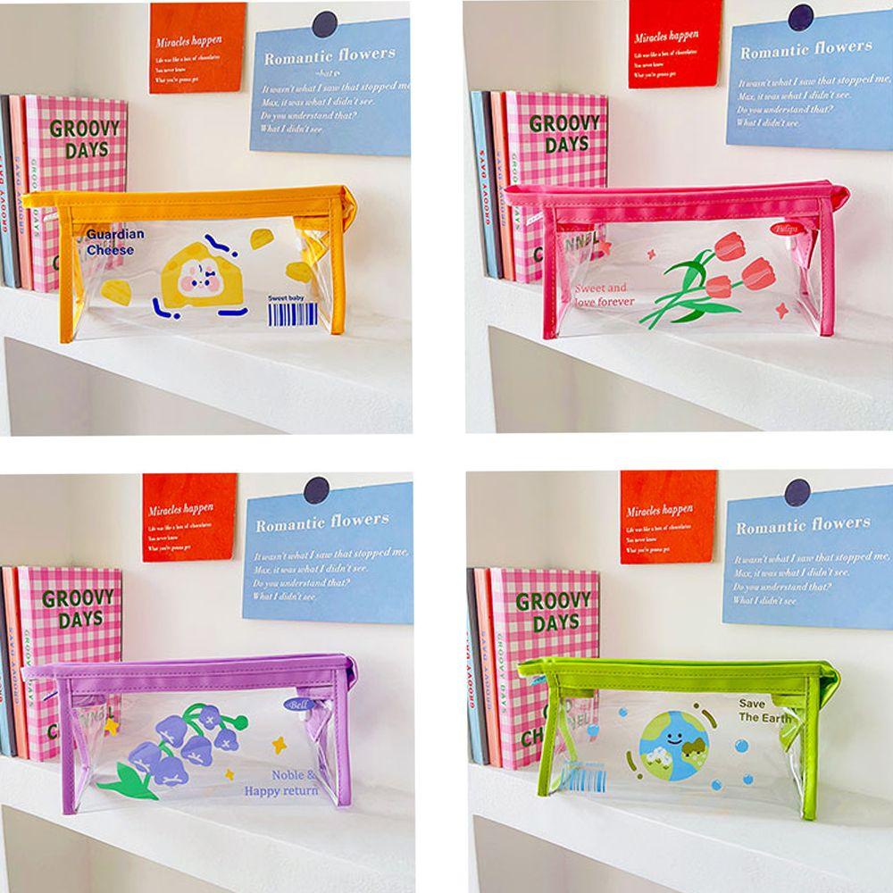 Túi Đựng Bút In Hình Hoạt Hình Dễ Thương Đa Ứng Dụng