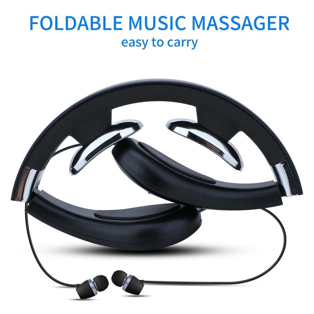SafeTrip Portable Neck Massager Bluetooth Headphone Neckband Earphone