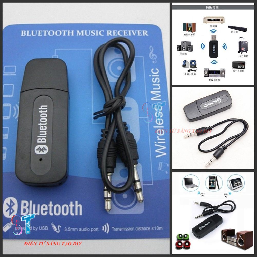 USB Bluetooth Audio H-163 dùng cho Điện thoại, Máy tính kết nối Loa, Amply