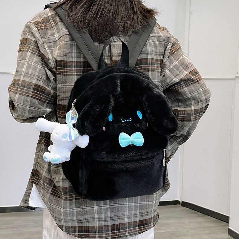 Ba Lô Đi Học Hình Cinnamoroll Phối Nhung Dễ Thương Phong Cách Nhật Bản Cho Bé Gái