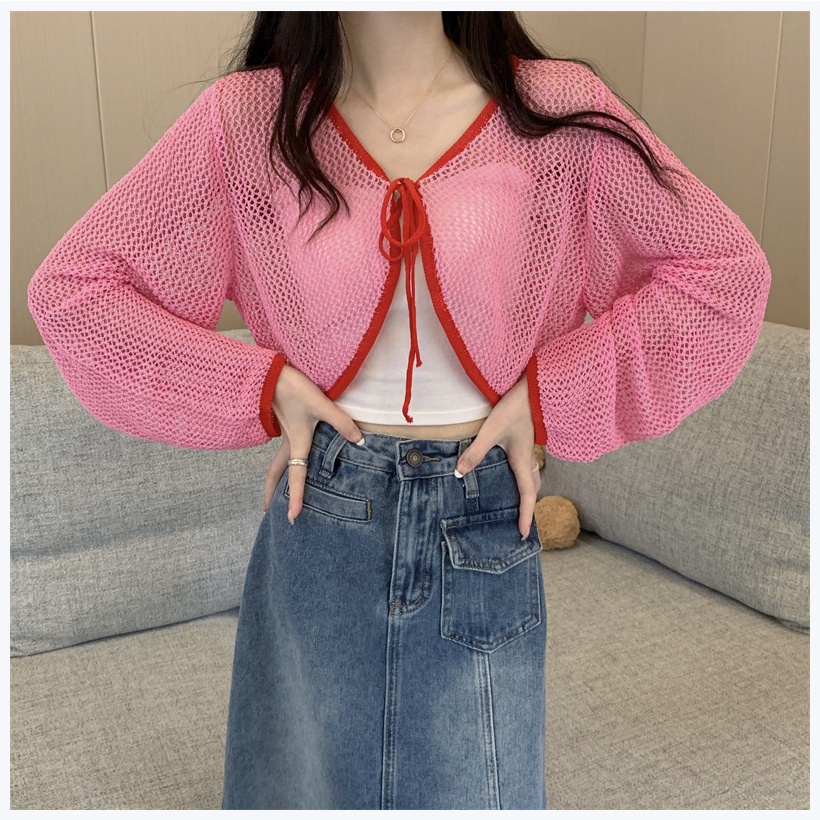 Áo Khoác Cardigan Len Dệt Kim Mỏng Chống Nắng Thời Trang Mùa Hè Dành Cho Nữ