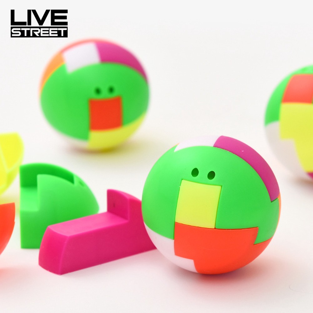 LIVE Plastic Block Puzzle Ball Baby  Intelligence Assembled Toy