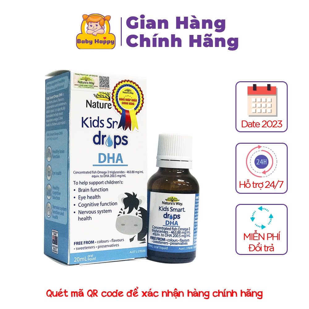 Thực phẩm chức năng Nature's Way Kids Smart Drops DHA 20ml