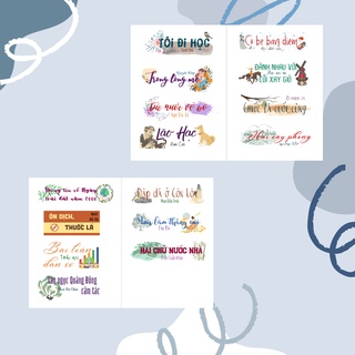 STICKER tiêu đề Ngữ Văn 8, tự cắt