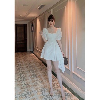 ĐẦM XOÈ GẤM TAY NGẮN