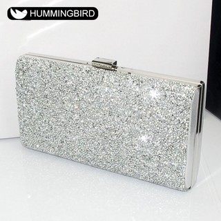 [CHÍNH HÃNG] Ví Hộp Cầm Tay Dự Tiệc Đính Đá Cao Cấp Hummingbird HMB.VDT.003