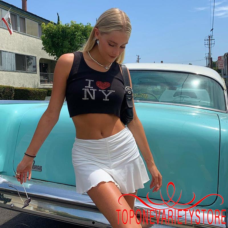 Chân váy chữ A xếp nếp màu trơn xinh xắn dành cho nữ