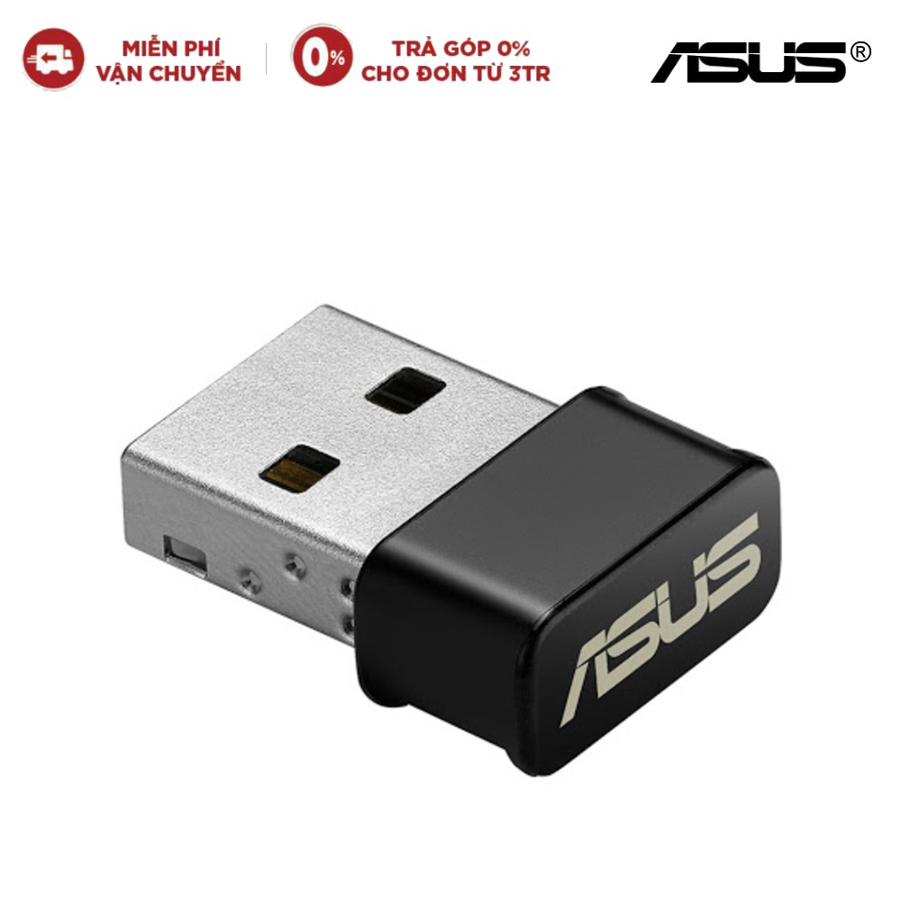 USB THU SÓNG WIFI ASUS USB-AC53 Nano Hai băng tần chuẩn AC1200Mbps - Hàng chính hãng