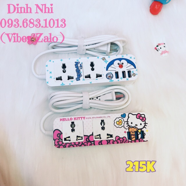 Ổ cắm điện Kitty Doremon