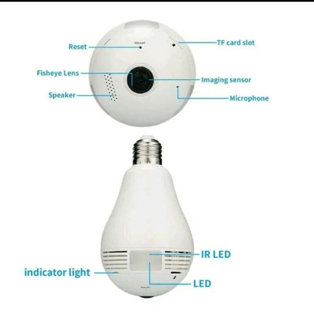 Camera giám sát V380 IP CAM Mạng không dây WIFI Bảo mật 1080P Màn hình chính Camera CCTV 360 Camera Bóng Đèn | BigBuy360 - bigbuy360.vn