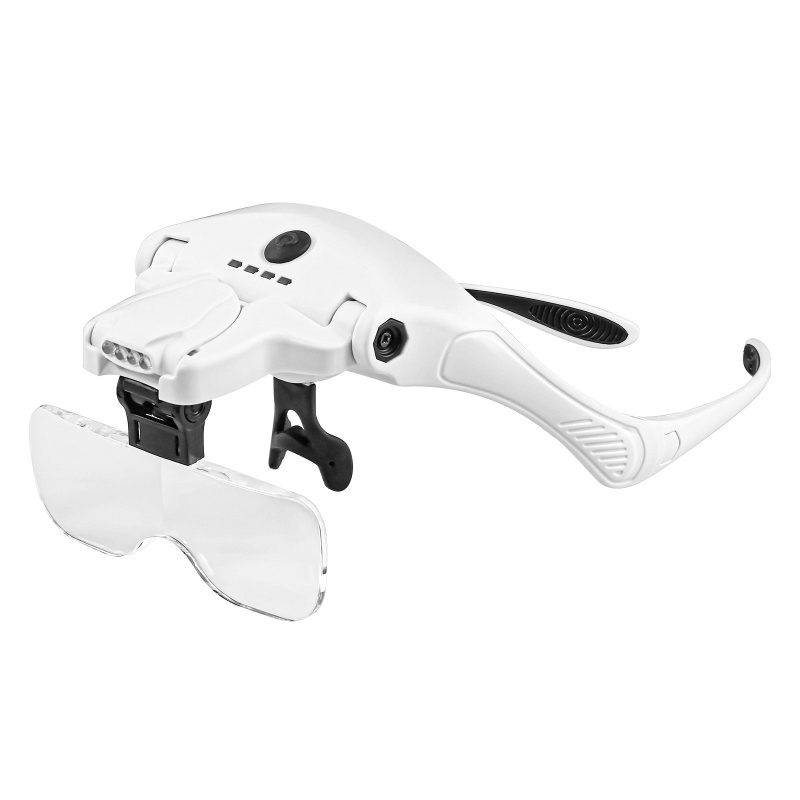 Kính Lúp Đeo Trán Có Đèn LED 1.0x / 1.5x / 2.0x / 2.5x / 3.5x