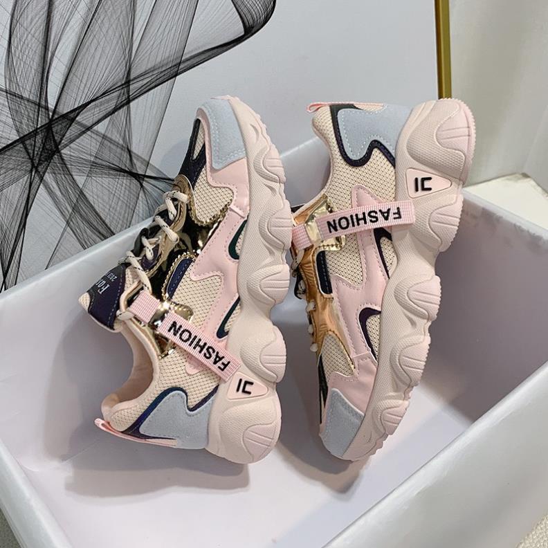 Giày thể thao nữ độn đế giày sneaker tăng chiều cao đế bằng tập gym học sinh hot trend - A1A1 -ju2
