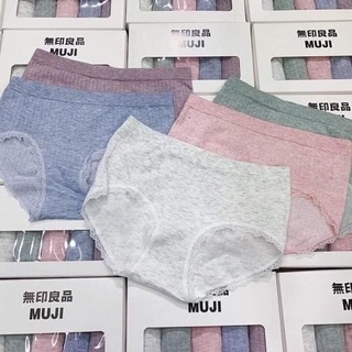 Sét 5 quần nót nữ cotton muji xuất nhật, quần chip muji kháng khuẩn, thoáng mát
