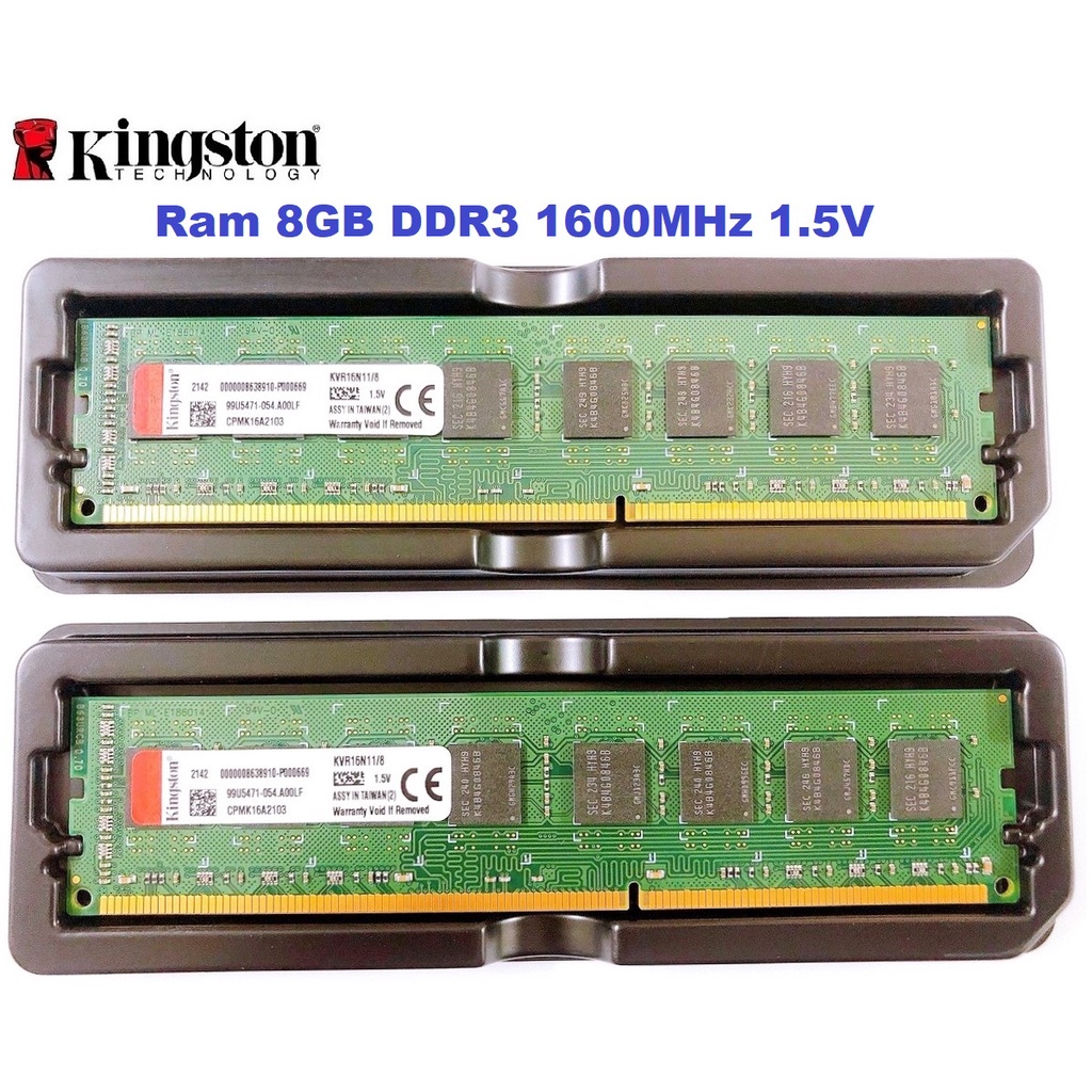 Ram PC Kingston 8GB DDR3 1600MHz 1.5V Chính Hãng - Bảo hành 36 tháng
