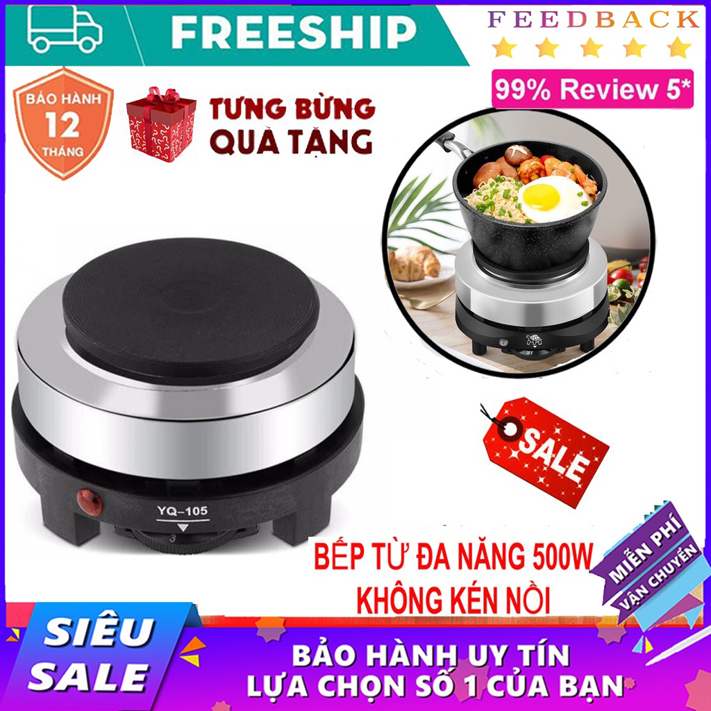 Bếp Điện Mini Nhật Bản 500W  Đun Sôi Siêu Nhanh, Dễ dàng Vệ Sinh, An Toàn Khi Sử Dụng