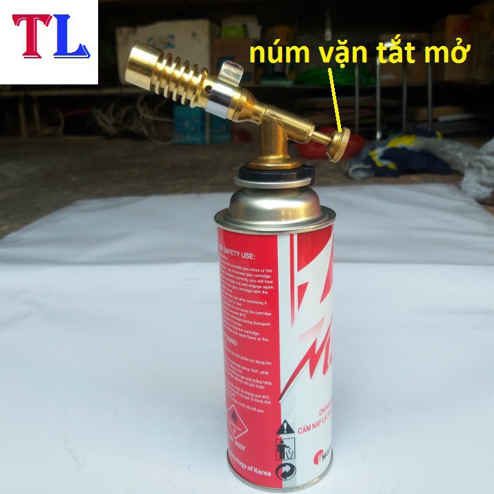Đèn Khò Gas Ống Đồng Cao Cấp Có Vòng Chỉnh Oxy Giúp Lửa Xanh Và Mạnh Hơn, Nhiệt Độ Lên Tới 1300Độ C (Khò 733)