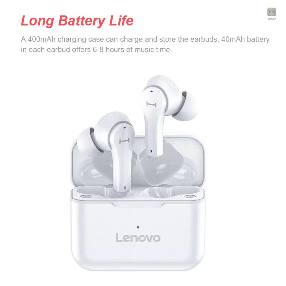 Tai Nghe Thể Thao Không Dây Lenovo QT82 Bluetooth 5.0 TWS IPX5 Chống Mồ Hôi Có Mic 400mAh Ốp