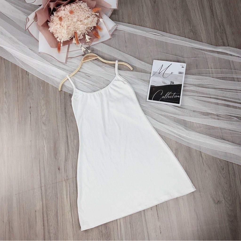 Dọn kho 13D24B1 Đầm 2 dây phom xòe basic không lỗi mốt (ko kèm áo sơ mi khoác trên) Dọn kho | BigBuy360 - bigbuy360.vn