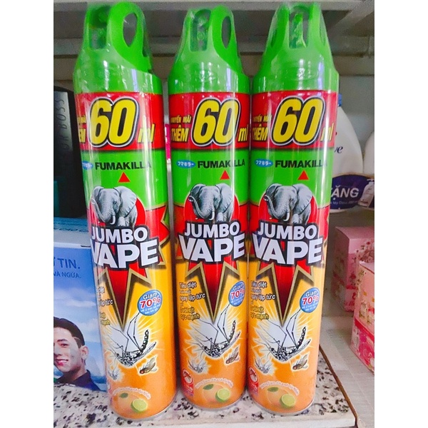Xịt Côn Trùng JumBo 600ml tăng thể tích 660ml