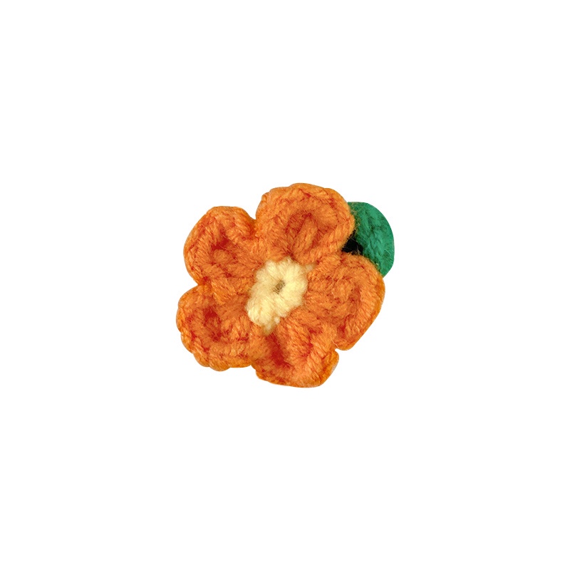 Kẹp tóc len hình hoa nhiều màu sắc dễ thương cho nữ