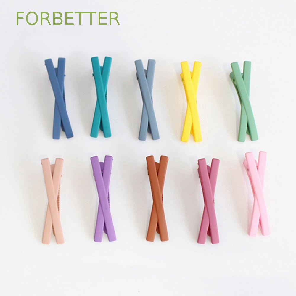 Forbetter For Women Candy Color matte Cross Scrub Barrettes