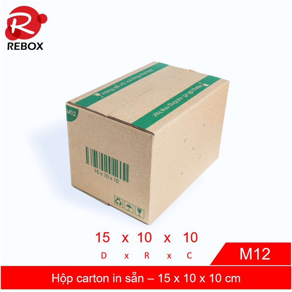 Hộp 15x10x10 cm - 20 hộp carton đóng hàng in sẵn tiết kiệm