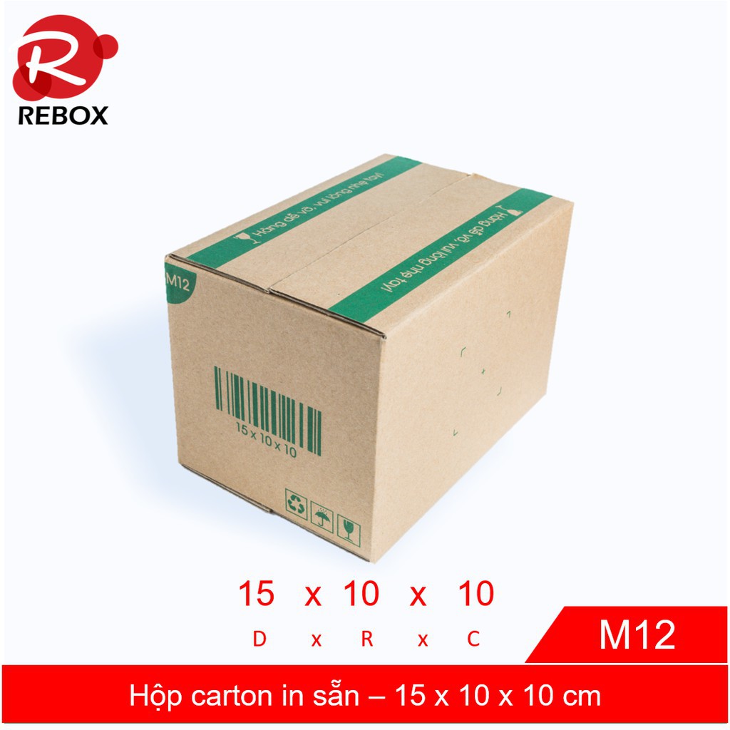 Hộp 15x10x10 cm - 20 hộp carton đóng hàng in sẵn tiết kiệm