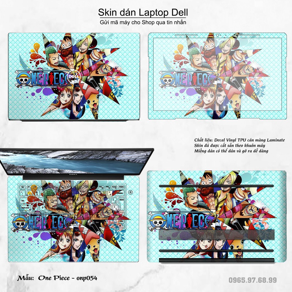 Skin dán Laptop Dell in hình Vua hải tặc (inbox mã máy cho Shop)