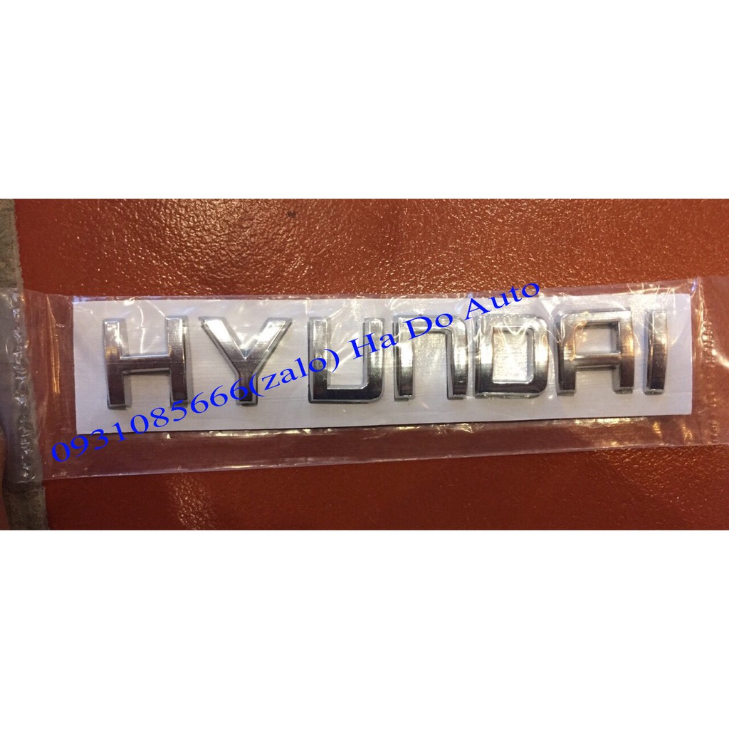 Chữ nổi HYUNDAI MẠ Crom
